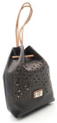 Bolsito Judas Piel Cierre Cordon Ajustable Laser 15x19 Came CARAMELO