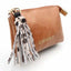 MONEDERO PIEL ATHENE CON ADORNO FLECOS CREMALLERA CUERO | CARAMELO | 1 UNIDAD | 82285364