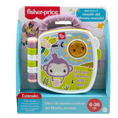 LIBRO MUSICAL MONO MORADO EN ESPAÑOL | FISHER-PRICE MATTEL | 1 UNIDAD | 194735301836