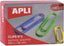 Cajas de 100 clips de colores Apli Paper 32 mm