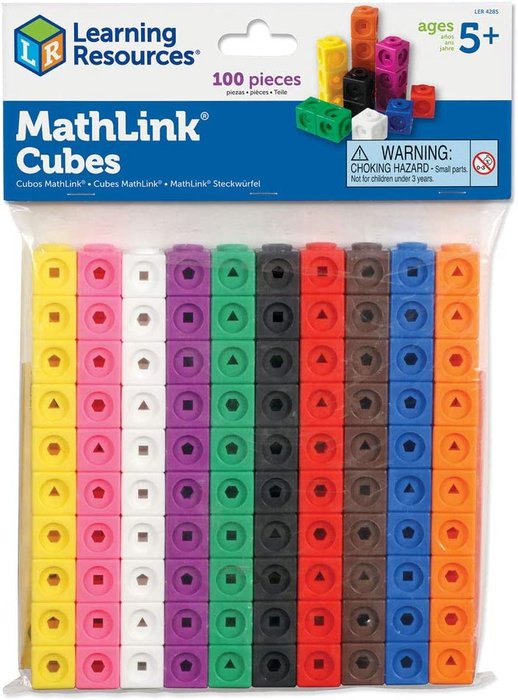JUEGO SET DE 100 CUBOS MATHLINK | LEARNING RESOURCES | 1 UNIDAD | 765023042856