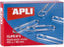 Cajas de 100 Clips Niquelados 40 mm Apli Paper Pack 10 unidades
