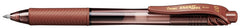 BOLIGRAFO ENERGEL 0,7 RETRACTIL MARRON | 12 UNIDADES | (PENTEL)