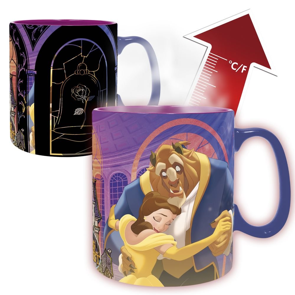TAZA CAMBIO DE CALOR 460 ML LA BELLA Y LA BESTIA DISNEY | ABYSSE | ENVASE 2 UDS. UNIDAD | 2366536115860