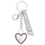 LLAVERO CORAZON PLATEADO CON CRISTALES ROSAS | BAGUTTA | 1 UNIDAD | 3000000061077