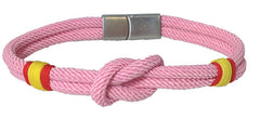 PULSERA DE CORDON CON NUDO ROSA BANDERA ESPAÑA CIERRE ACERO | TRAVEL FANTASY | 1 UNIDAD | 3005210000885