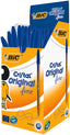 BOLIGRAFO BIC CRISTAL FINE AZUL NARANJA TRANSPARENTE | 50 UNIDADES | (BIC)