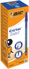 BOLIGRAFO BIC CRISTAL EXACT AZUL | 20 UNIDADES | (BIC)