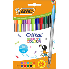 BLISTER 10 BOLIGRAFO BIC CRISTAL LARGE FUN COLORES SURTIDOS | 1 UNIDADES | (BIC)