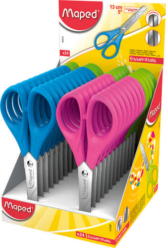 TIJERA ESCOLAR MAPED 13CM ESSENTIALS | 24 UNIDADES | (MAPED)