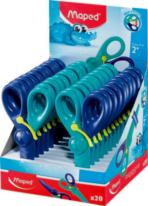 EXPOSITOR 20 TIJERA MAPED KIDIPULSE 12 CM SIMETRICA | 20 UNIDADES | (MAPED)