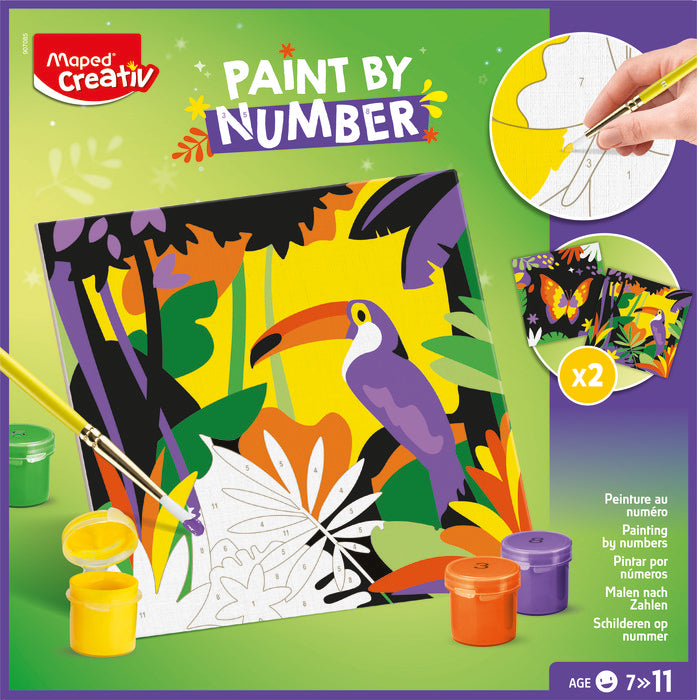 PINTAR POR NUMEROS JUNGLE LORO/MARIPOSA | MAPED | 1 UNIDAD | 3154149070855