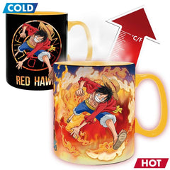 TAZA TERMICA 460 ML LUFFY & SABO ONE PIECE | ABYSSE | ENVASE 2 UDS. UNIDAD | 23665361139762