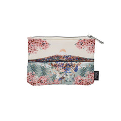 MONEDERO DE TELA CON CREMALLERA FLORES DE FUJI ATARDECER | KIUB | 1 UNIDAD | 3701763901067