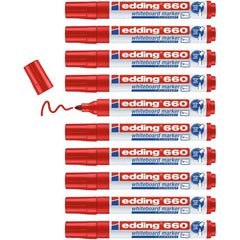 Rotulador Pizarra Edding 660 Rojo | Edding | Pack 10 Unidades