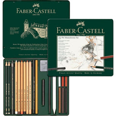 Set Faber Castell Pitt Monochrome 21 Piezas Estuche Metal | Faber Castell | Pack 1 Unidades