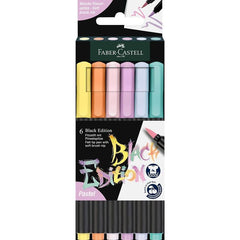 Rotulador Faber Castell Black Edition Pincel 6 Colores Past | Faber Castell | Pack 1 Unidades