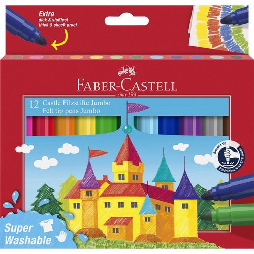 Rotulador Faber Castell Jumbo 12 Colores Surtidos | Faber Castell | Pack 1 Unidades