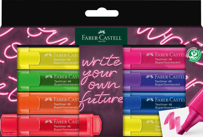 Marcador Faber Castell 1546 8 Colores Fluor Generacion Z | Faber Castell | Pack 1 Unidades