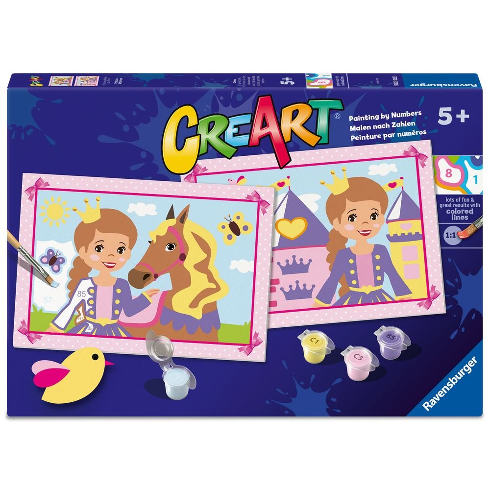 PINTAR POR NUMEROS CREART SERIE JUNIOR PRINCESA AVENTURERA | RAVENSBURGER GAMES | 1 UNIDAD | 4005555230533