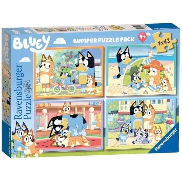 PUZZLE PACK BLUEY 4X42 PIEZAS | RAVENSBURGER PUZZLES | 1 UNIDAD | 4005556052226