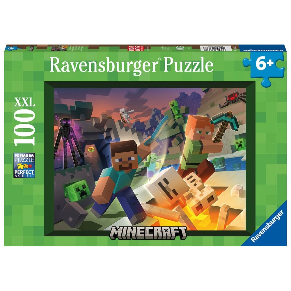 PUZZLE MINECRAFT 100 PZAS XXL | RAVENSBURGER PUZZLES | 1 UNIDAD | 4005556133338