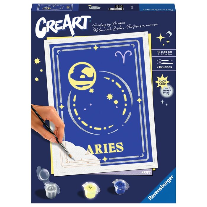 JUEGO PINTAR POR NUMEROS CREART TREND D ZODIAC ARIES | RAVENSBURGER GAMES | 1 UNIDAD | 4005556237364