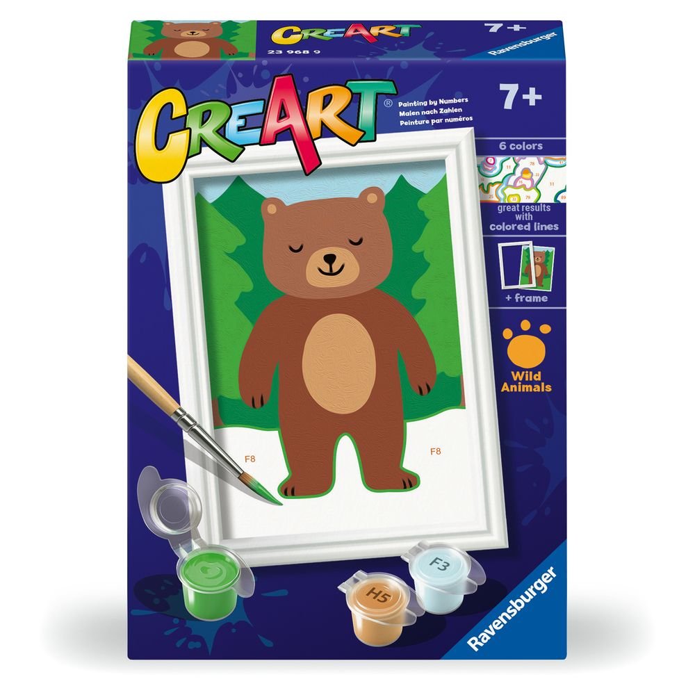 PINTAR POR NUMEROS CREART SERIE F AMIGO OSO | RAVENSBURGER GAMES | 1 UNIDAD | 4005556239689