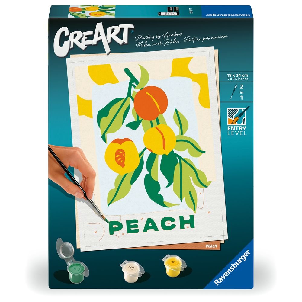 PINTAR POR NUMEROS CREART ADULTOS SERIE D PEACH POSTER | RAVENSBURGER GAMES | 1 UNIDAD | 4005556255177