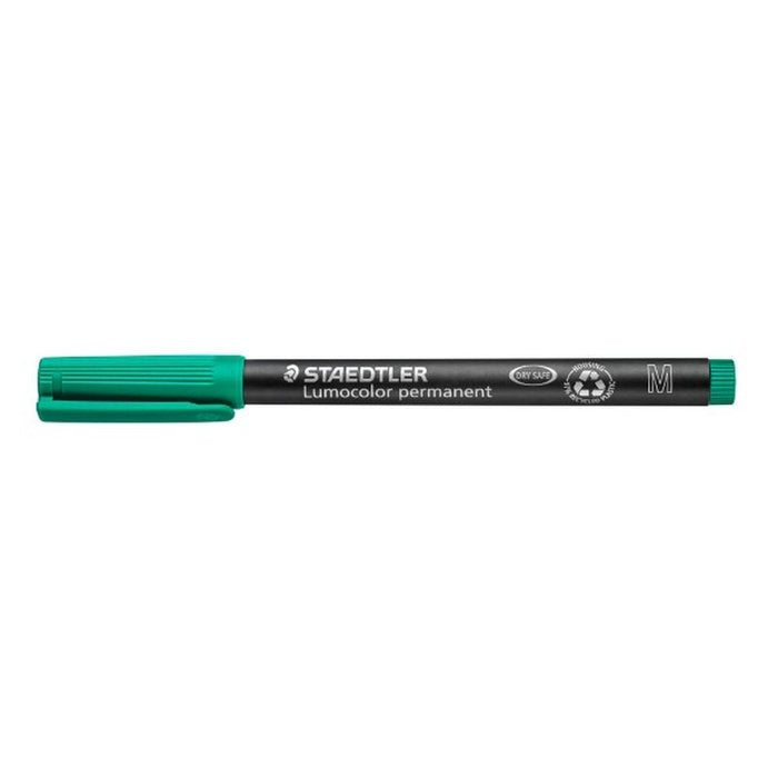 Rotulador Lumocolor 317 Medio Verde | Staedtler | Pack 10 Unidades