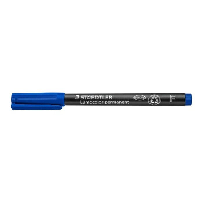 Rotulador Lumocolor 318 Fino Azul | Staedtler | Pack 10 Unidades