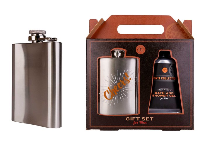 SET REGALO 60 ML GEL DE DUCHA, PETACA AROMA ABEDUL Y CEDRO | PERFUMERIA MEDITERRANEAN | 1 UNIDAD | 4015953715754