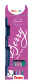 Rotulador Punta De Pincel Estuche Berry 4 Colores | Pentel | Pack 1 Unidades
