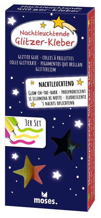 Pack de 3 pegamentos que brillan en la oscuridad para manualidades