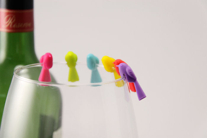 MARCADORES DE VASOS PAJARITOS DE COLORES | WINKEE | 1 UNIDAD | 4260767640475