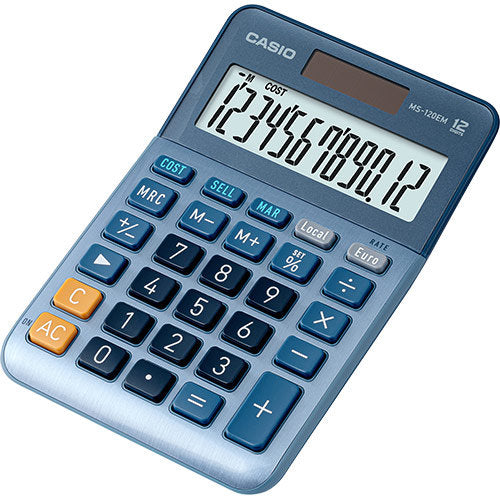 CALCULADORA CASIO DE SOBREMESA 12 DIGITOS MS-120EM | 1 UNIDADES | (CASIO)