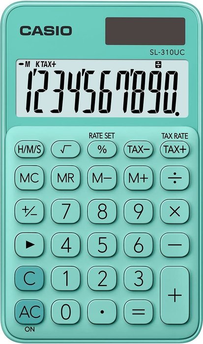 CALCULADORA CASIO BOLSILLO SL310UC VERDE | 1 UNIDADES | (CASIO)