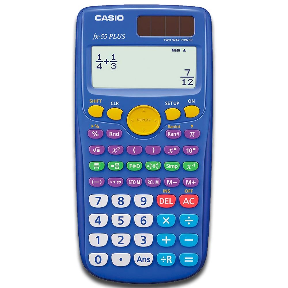 CALCULADORA CASIO CIENTIFICA FX-55PLUS ENSEÑANZA PRIMARIA | 1 UNIDADES | (CASIO)