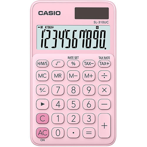 CALCULADORA CASIO BOLSILLO SL310UC ROSA PASTEL | 1 UNIDADES | (CASIO)