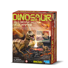 JUEGO 4M KIDZ LABS DIG A VELOCIRAPTOR SKELETON | 4M | 1 UNIDAD | 4893156132345