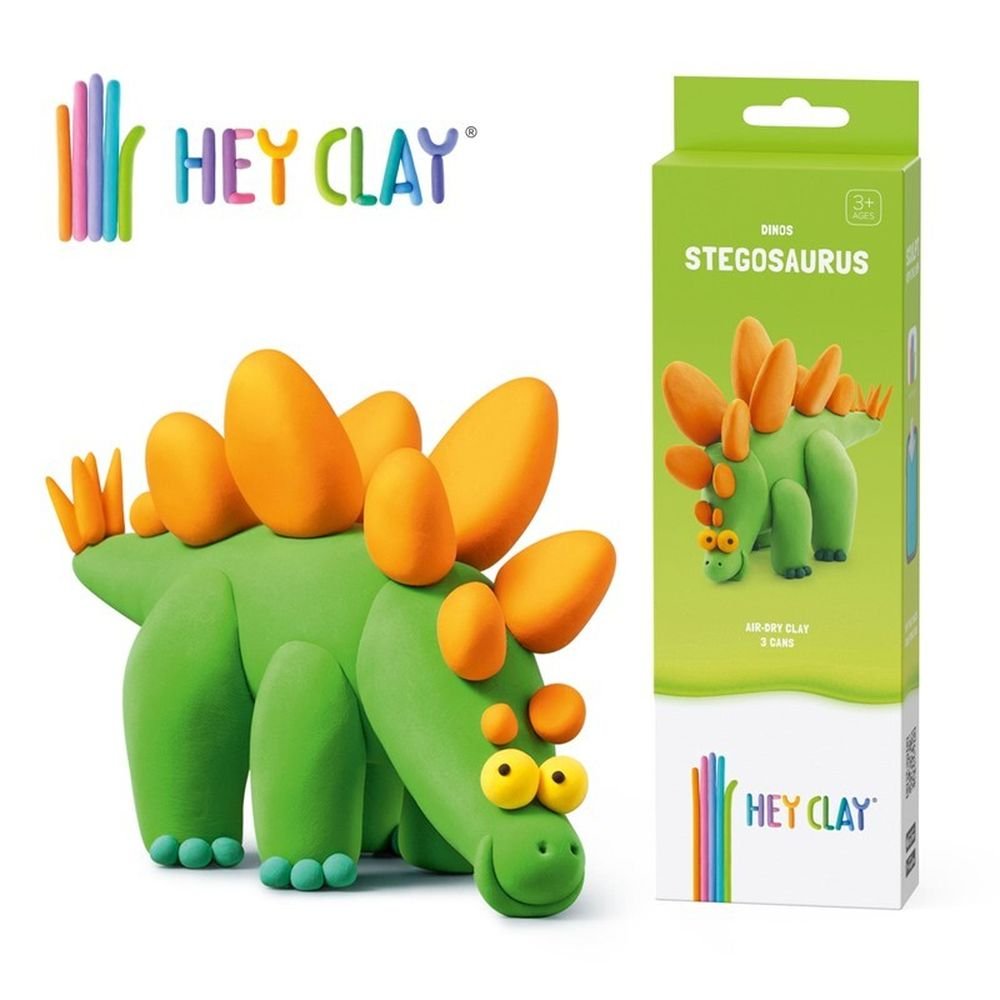 JUEGO HEY CLAY ESTEGOSAURIO (3 BOTES) | 1 UNIDADES | (LUDILO)