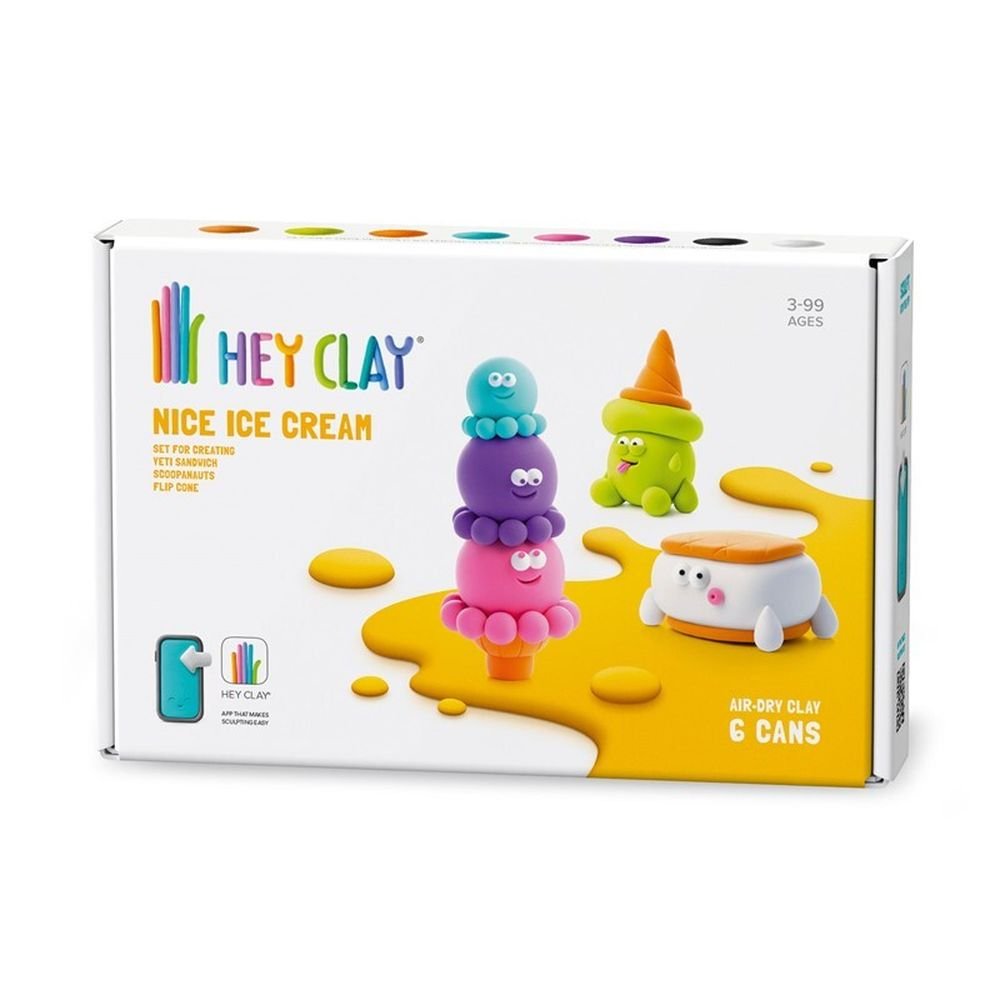 JUEGO HEY CLAY SET HELADOS 3 FIGURAS (6 BOTES) | 1 UNIDADES | (LUDILO)