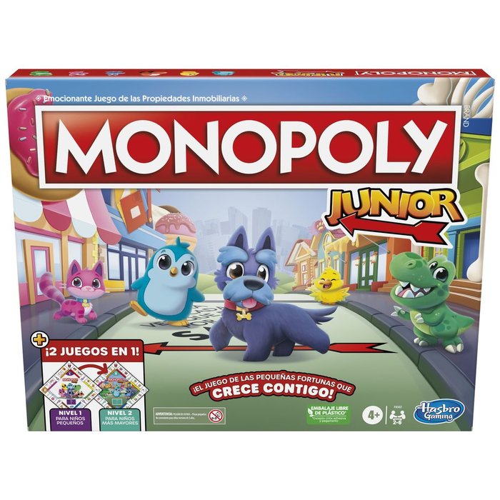 JUEGO DE MESA 2 EN 1 MONOPOLY JUNIOR | HASBRO GAMING | 1 UNIDAD | 5010996134868