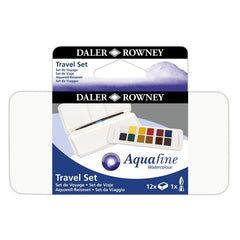 SET DE ACUARELA AQUAFINE TRAVEL SET 12 MEDIO GODETS | 1 UNIDADES | (DALER ROWNEY)