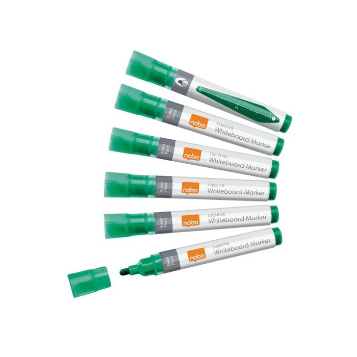 Rotulador Nobo Tinta Liquida Verde Punta Conica | Esselte, S,A, | Pack 10 Unidades