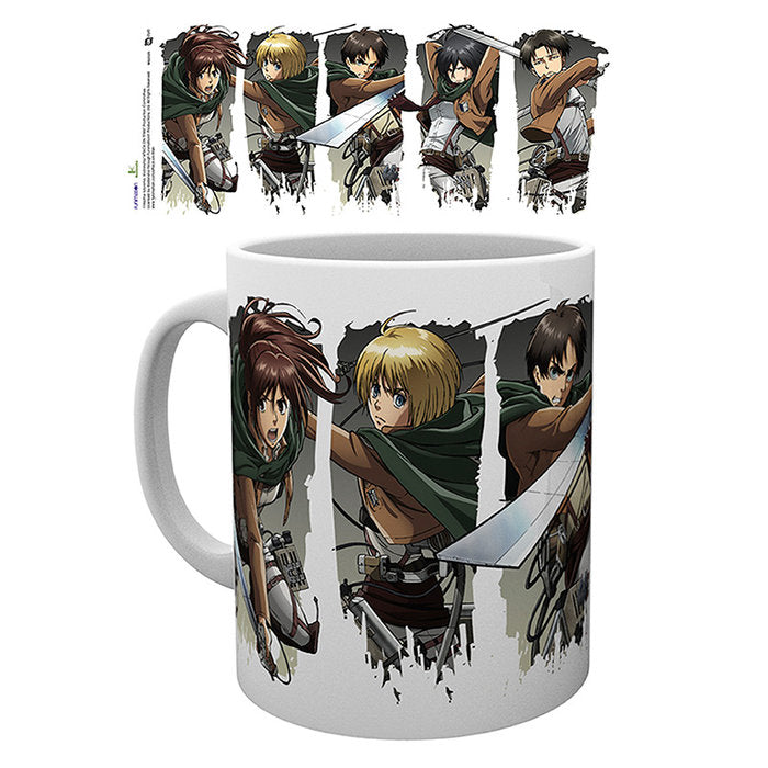 TAZA 320 ML ATAQUE A LOS TITANES PERSONAJES | ABYSSE | 1 UNIDAD | 5028486385393