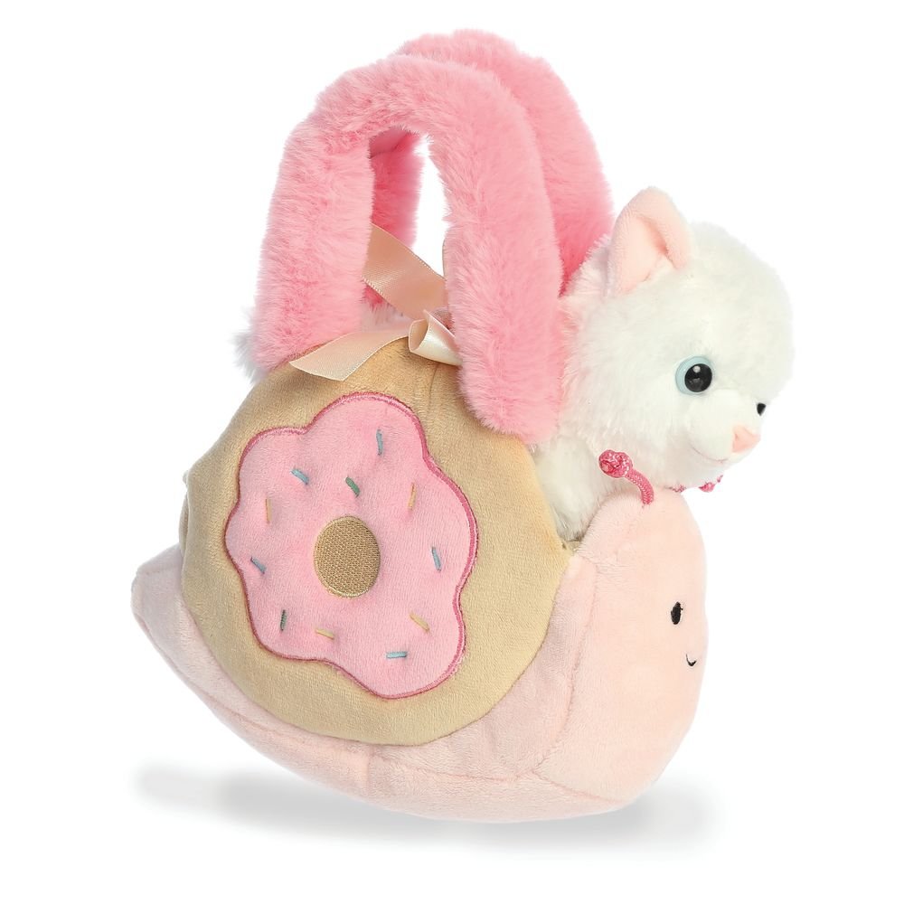 PELUCHE BOLSO CARACOL DONUT GATO 21CM | AURORA | 1 UNIDAD | 5034566329485
