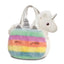 Bolsa arcoíris con peluche unicornio Aurora 21 cm