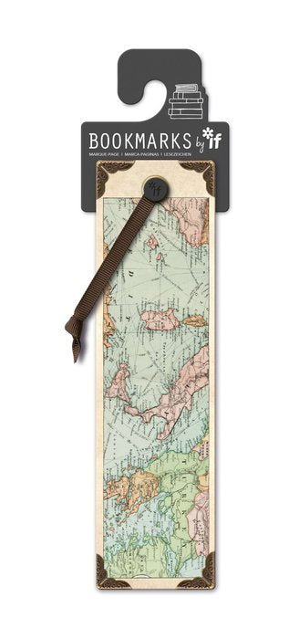 MARCAPAGINAS VINTAGE MAP | 3 UNIDADES | (THE COMPANY CALLED IF HOUSE)