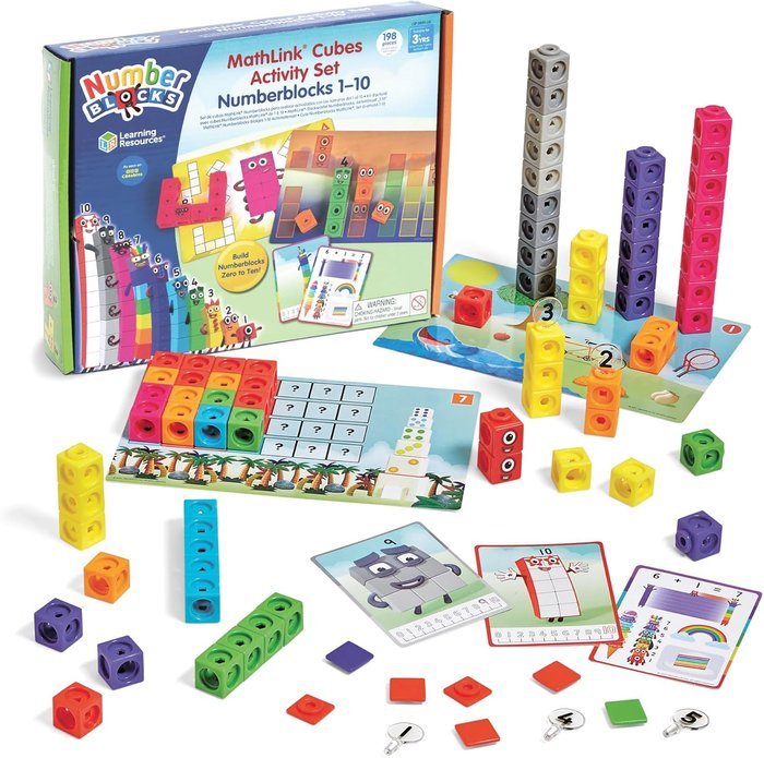 JUEGO MATHLINK CUBES NUMBERBLOCKS 1-10 ACTIVITY SET | LEARNING RESOURCES | 1 UNIDAD | 5055506408381